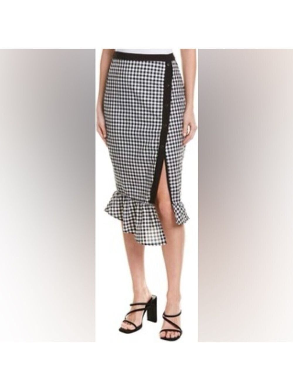 BCBGeneration Gingham Pencil Midi Skirt NWOT